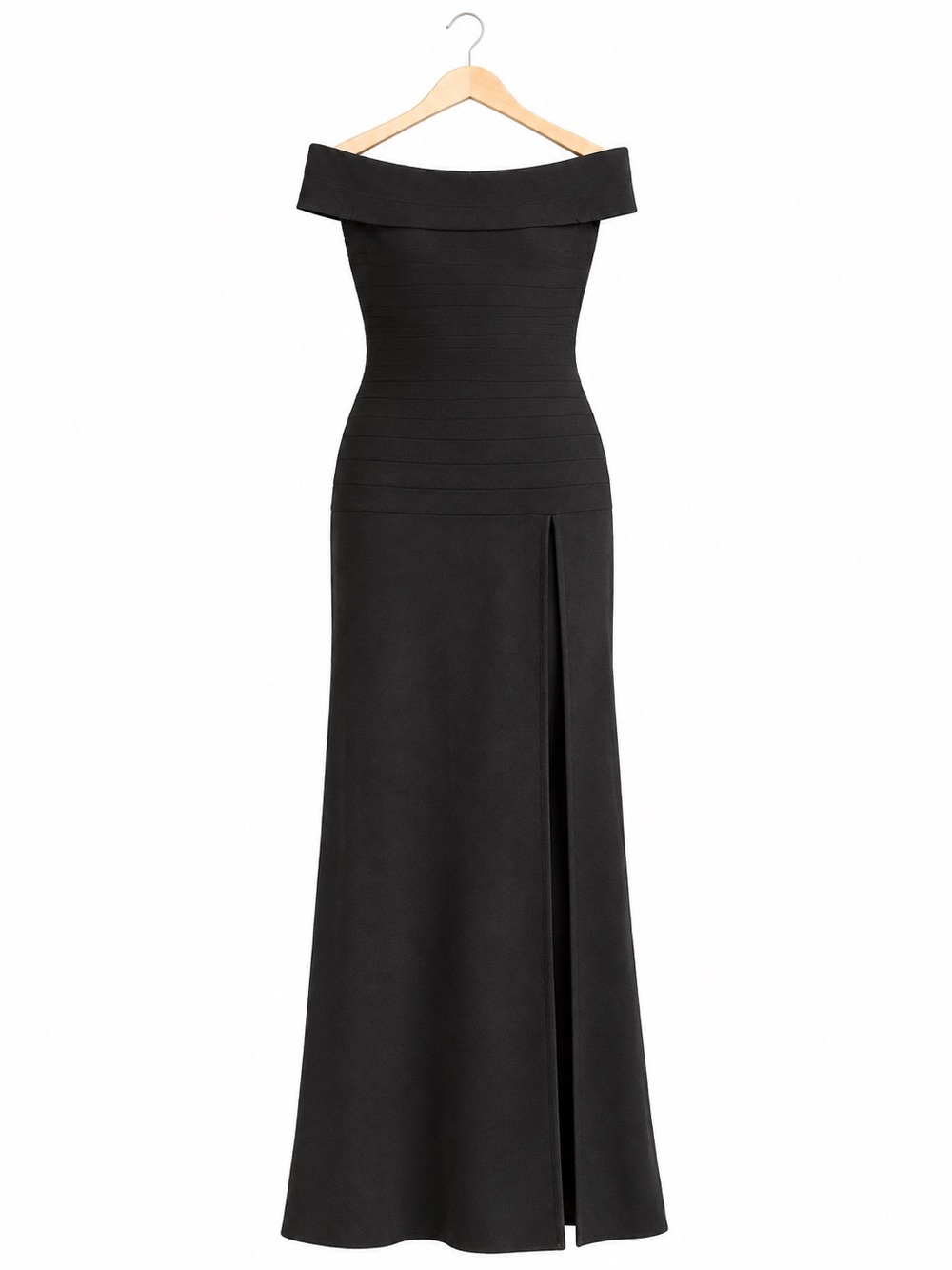 Marciano Black Off Shoulder Bandage Maxi Gown Formal Evening Dress
